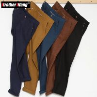 【CC】◘✲❧  5 Color Mens Pants Classic Sanding Stretch Trousers Male Brand