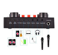 V8S+ Audio Live Sound Card การ์ดเสียง for Phone Computer USB Headset Microphone การ์ดเสียงภายนอก Webcast มินิเอฟเฟคไมค์