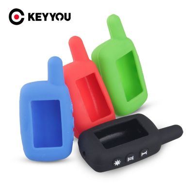 ✱❉✜ KEYYOU Silicone Rubber Key Case for Starline A6 A9 A8 Two Way Car Alarm LCD Fob Remote Controller keychain Cover Holder