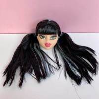 Bratzdoll สวยงามตุ๊กตาแต่งหน้าเด็กผู้หญิงรักตุ๊กตาน่ารักหัวพลาสติก