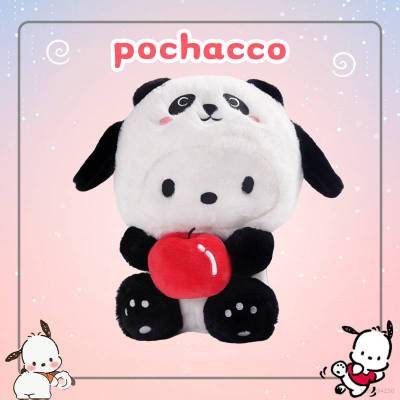 Sanrio Pachacco Cosplay Panda Plush Dolls Gift For Girls Kids Home Decor With Apple Stuffed Toys For Kids