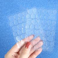 240pcs Blue Glue Sticker Acrylic Manicure Gel Fake False Double Side Adhesive DIY Tips Invisible Jelly Glue Makeup Tool Sticker Adhesives Tape