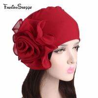 【YF】 New women king size Flower Stretchy Beanie Turban Bonnet Chemo Cap For Cancer Patients Ladies Bandanas African Head wrap   YS309