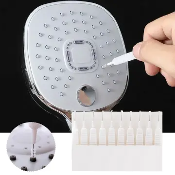 10pcs/set Shower Head Cleaning Brush White Small Brush Pore Gap Clean  Anti-clogging Nylon For Kitchen Toilet Phone Hole Brushes