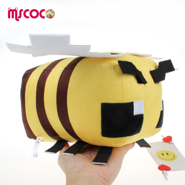 mscoco-minecraft-bee-plush-ของเล่นการ์ตูนสัตว์ตุ๊กตาตุ๊กตา-super-soft-หมอนของขวัญวันเกิดที่ดีสำหรับเด็ก