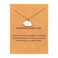 New Trendy Silver Gold Color Alloy Friends Forever Cloud Wish Card Pendant Necklaces for Women Girl Fashion Jewelry Dropship Fashion Chain Necklaces