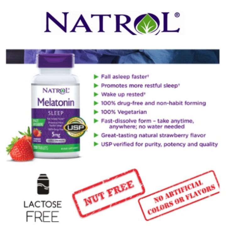 Natrol Melatonin 5 Mg. 250 Fast Dissolve Tablets | Lazada PH