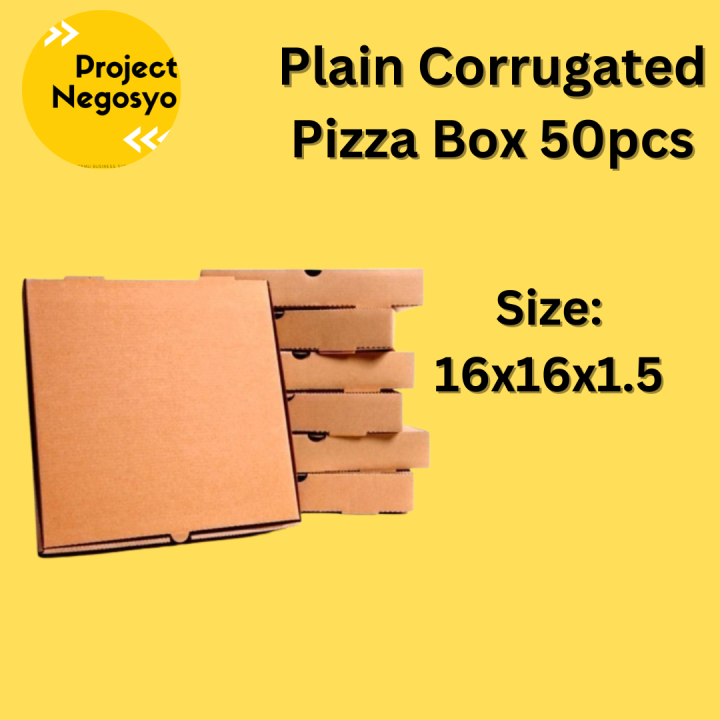 Plain Corrugated Pizza box 50pcs 16x16x1.5 Lazada PH