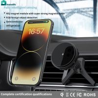 C9 Magnetic Car Wireless Charger Mount Dashboards Air Outlets Metal Glass 15W Car Fast Charging รถที่วางโทรศัพท์ Air Vent Home