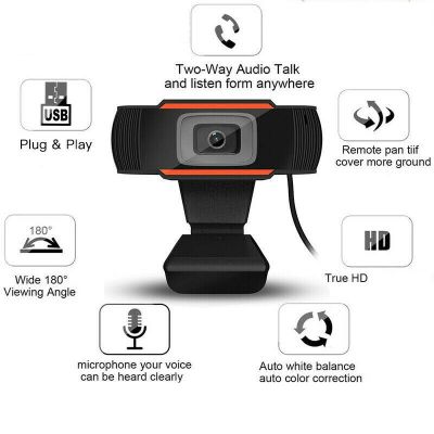 ♈✢☎ New 30 Degrees Rotatable 2.0 HD Webcam 1080p USB Camera Video Recording Web Camera With Microphone For PC Computer