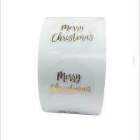 10Rolls Transparent Thank You Merry Christmas Thank You Stickers Circle Stationery package seal labels sticker School Supplies Stickers Labels