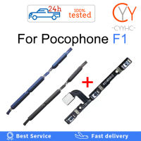 ปุ่มปรับระดับเสียงสวิตช์เปิดปิดปุ่ม F LEX สายเคเบิ้ลสำหรับ Xiaomi Pocophone Poco F1 F LEX เคเบิ้ลอะไหล่