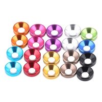 10pcs Aluminum Flat washer M2 M2.5 M3 M4 M5 M6 aluminum colorful Anodized countersunk head bolt washers gasket mix 11 colors