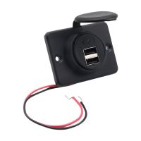 12-24V 4.2A Dual USB Charger Power Socket Adapter Charging Panel Mount for Motorbike Car Boat ATV UTV Camper Caravans