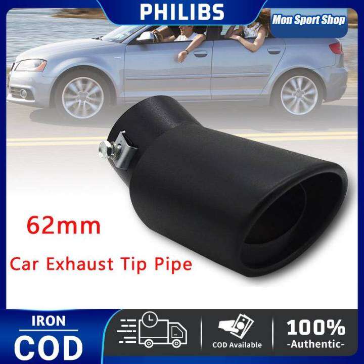 Philibs Car Exhaust Pipe Stainless Steel Car Rear Round Exhaust Pipe