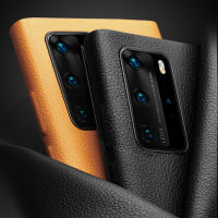 2022 QIALINO แฟชั่นหนังแท้พลิก Case สำหรับ Huawei P40 P30อัลตร้าสลิมโทรศัพท์ปกคลุมด้วยดูสมาร์ทสำหรับ Huawei P40 P30 Pro