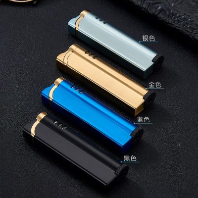 ZZOOI Straight Into The Lighter Personality Creative Metal Windproof Electronic Lighter Smoking Accessories Gadgets for Men Gifts