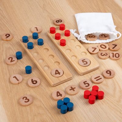 23New Ten Frames Board Counting Peg Children Math Toy Kindergarten Preschool Teaching Aids Montessori Educational Wooden Toys For Kids