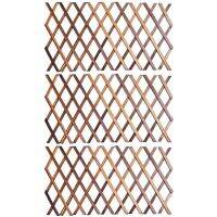 3X Expanding Wooden Garden Wood Pull Mesh Wall Fence Grille for Home Garden Sub Garden Decoration Climbing Frame