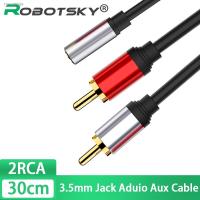 ❈ RCA Cable 2RCA Male to 3.5mm Female audio aux cable 3.5mm jack rca cable For MP3 Edifer phone Home Theater DVD 2RCA audio cable