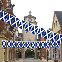 14*21cm 20PCS/set 5.5Meter Scotland String Flag Hanging Scotland World National Country Flag Bunting Banner Used For Festival