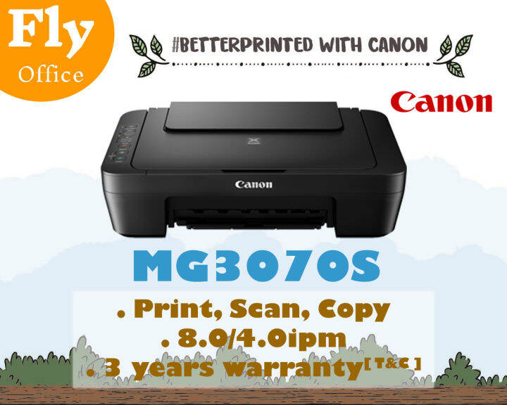 Canon Pixma MG3070S WIFI Wireless AllInOne Home Use Colour InkJet