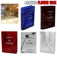 【YF】♘℗  Vase Transparent Books Flowers Decoration Vases Hydroponic Desktop Ornament