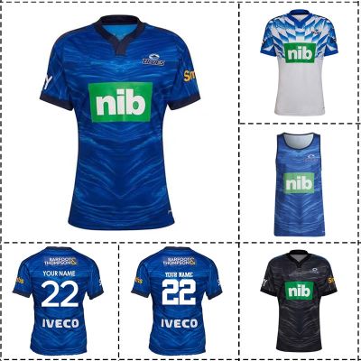 [hot]Blues Rugby （Print / Away Quality 2022 Number）Top Jersey Mens Custom Singlet / Rugby Training Home Size:S-5XL / Super Name