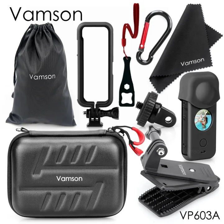Vamson For Insta 360 One X2 Accessories Kit Mini Waterproof PU Carrying