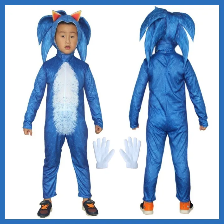 Anime Sonic The Hedgehog Costume for Kids Game Character Cosplay ...