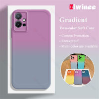 NIWINEE เคสฝาครอบเต็มตัว TPU ไล่ระดับสีสำหรับ VIVO Y75 5G/Y55 5G/Y30 5G/Y55 + 5G DJ01-1ป้องกันกล้องวงจรปิดแบบสีป้องกันการตกเคสนิ่มใส่โทรศัพท์ซิลิโคนกันกระแทกด้านหลัง