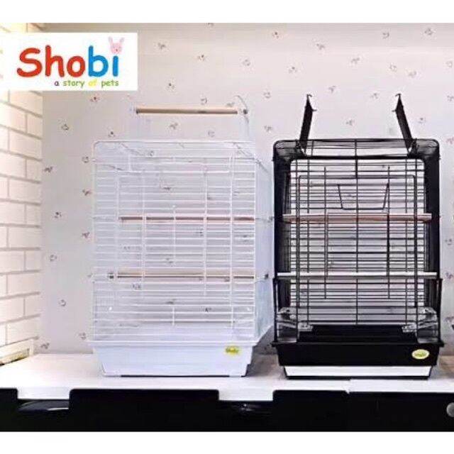 shobi-1901-กรงนก-มีคอนเกาะด้านบน