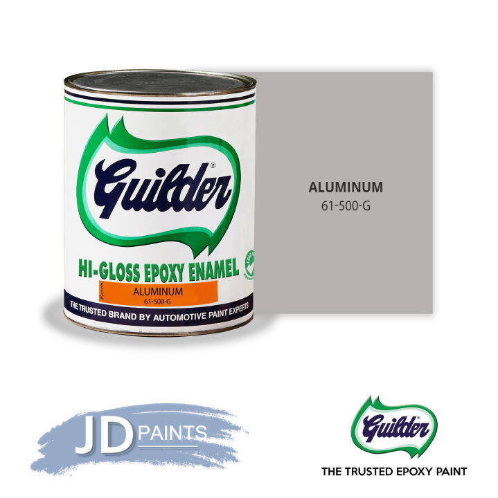 Guilder High Gloss Paint Epoxy Enamel Aluminum Silver w/catalyst 4L