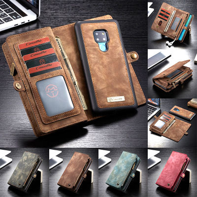 CaseMe Genuine Leather Case for Mate 20 Pro Coque Zipper Wallet Flip Phone Cover for Mate 20 P30 P20 Lite Fundas