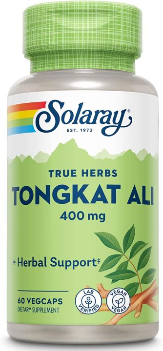 อาหารเสริมสำหรับเพศชาย-รากปลาไหลเผือก-tongkat-ali-400-mg-60-vegcaps-solaray-ตงกัต-ทองกัต-อาลี