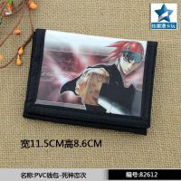 BLEACH Men Women Cartoon PVC Wallet Casual PU Leather Short Tri-Fold Wallet For Anime PVC Wallet Wallet Holiday Gift