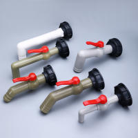 Menebal plastik IBC tangki sendi tangki air kelengkapan penyambung pengairan taman S60x6 Thread Valve Hose Switch adapter