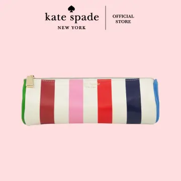 Kate Spade New York Adventure Stripe Pencil Case with Supplies