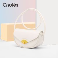 Cnoles กระเป๋าสะพายไหล่สำหรับผู้หญิงหรูหราสง่างาม Crossbody กระเป๋าคนส่งเอกสารของผู้หญิงหนังแท้ดีไซน์แบรนด์กระเป๋า