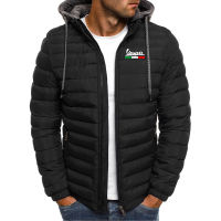 2022 New Mens Vespa Printing Fashion Winter Warm Thicken Comfortable Casual Hip Hop Harajuku Solid Hoodies Zipper Jackets Coat