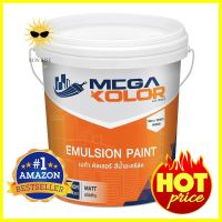 สีน้ำทาภายนอก MEGA KOLOR สีขาว ด้าน 17.5 ลิตรWATER-BASED EXTERIOR PAINT MEGA KOLOR WHITE MATT 17.5L **บริการเก็บเงินปลายทาง**