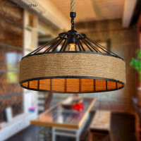 Feimefeiyou American country hemp rope chandelier retro industrial style personality creative restaurant net cafe bar table lamp