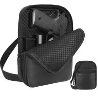 ：&amp;gt;?": Tactical Concealed  Carry Bag Hand Mag Shoulder Bag Fanny Pack Hunting Waist Pocket Soft Protection Pistol Holster Case