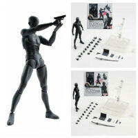 ฟิกเกอร์วาดภาพเคลื่อนย้ายได้สำหรับศิลปิน Action Figure Model Human Mannequin Kit Black