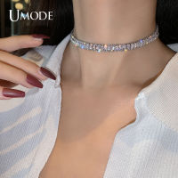 UMODE NEW 2 Main Stone Sizes Zirconia Necklaces Fashion for Women CZ Necklace Trendy Jewelry Gifts Wedding Accessories UN0420