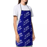 Zeta Phi Beta Adjustable Black Seamed Bib Apron Waterproof Kitchen Cooking Baking Apron with Pockets for Chef Men Women