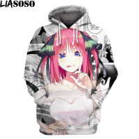 ✱◇ hnf531 Anime the Quintessential Quintuplets Hoodies Men Women Nino Nakano Gotoubun No Hanayome Fall Clothes Men Oversized Hoodie