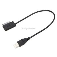 【HOT】 The Power Hub USB 2.0 Mini Sata II 7 + 6 13Pin อะแดปเตอร์แปลงแล็ปท็อป Cd/dvd ROM ออปติคอลไดรฟ์ข้อมูลสายเคเบิ้ลอะแดปเตอร์สำหรับโน๊ตบุ๊ค