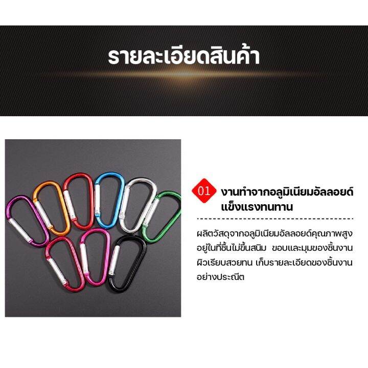 ตะขอพวงกุญแจ-ห่วงพวกกุญแจ-ตะขออลูมิเนียม-carabiner-paveta