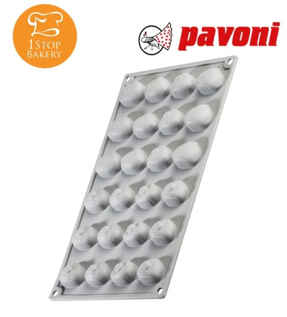 pavoni-gg011s-silicone-mould-gourmand-line-chestnuts-24-impr-พิมพ์ซิลิโคนเกาลัด